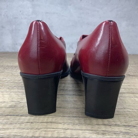 FRANCO SARTO~Women's ~Burgundy Square-Toe Pump~Size 7.5M - Picture 5 of 10